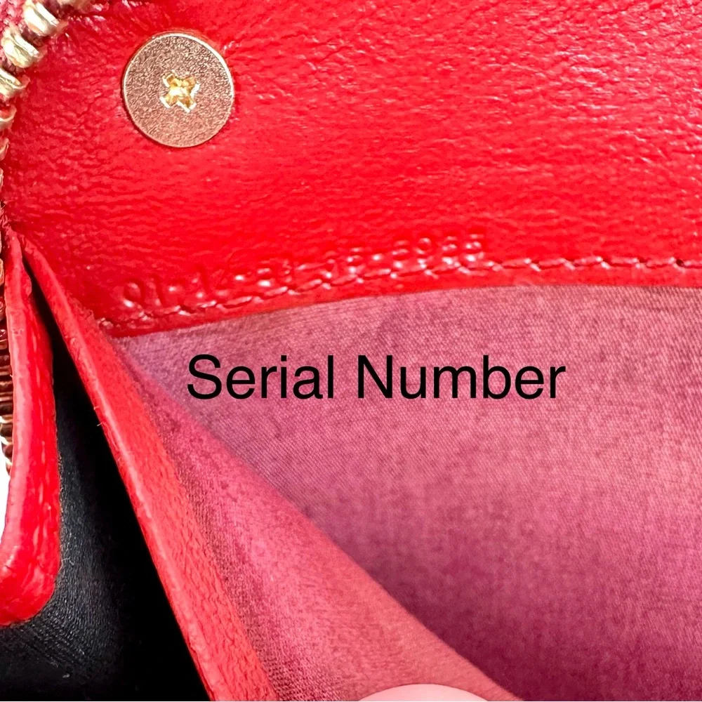 Chloe red leather custom paint crossbody wallet on chain - Picture 13 of 16